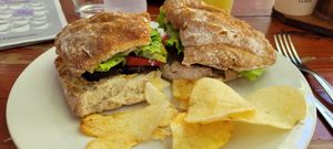 Seitan sandwich at Cafe Consulado in Asuncion