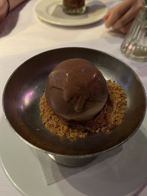 banana-chocolate ice cream  at HILTL - Sihlstrasse in Zurich