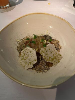 baked apple dessert   at HILTL - Sihlstrasse in Zurich