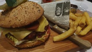 Bacon Cheese Burger (vegan) at HILTL - Sihlstrasse in Zurich