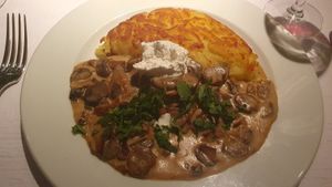 Züri Gschnetzlets and Rösti at HILTL - Sihlstrasse in Zurich