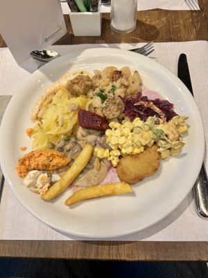 Savoury breakfast options  at HILTL - Sihlstrasse in Zurich