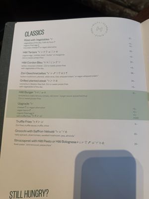   at HILTL - Sihlstrasse in Zurich