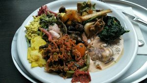 One example plate at HILTL - Sihlstrasse in Zurich