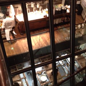 stairwell view of the kitchens  at HILTL - Sihlstrasse in Zurich