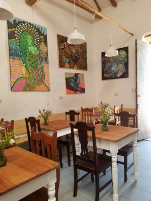 Front Interior Dining  at Kawsaytika in Calca