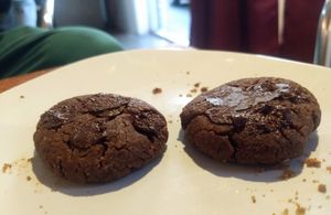 Delicious chocolate chip cookies at La Garnacheria Vegana in Cuernavaca