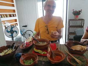 Jueves pozolero at La Garnacheria Vegana in Cuernavaca