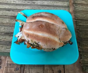 Tortita at La Garnacheria Vegana in Cuernavaca