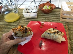 Burrito at La Garnacheria Vegana in Cuernavaca