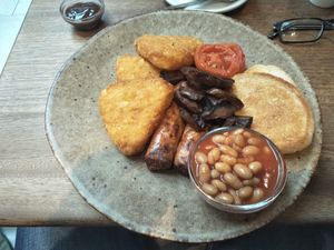 Vegetarian breakfast. at The Leadstation in Manchester