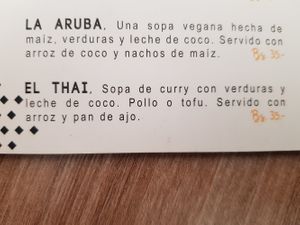 La Aruba and El Thai at Cafe del Mundo in La Paz