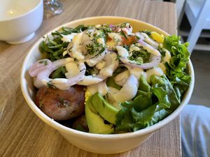 Mexican bowl  at Cafe del Mundo in La Paz