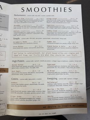 Menu  at E+ROSE Wellness Cafe - Gulch in Nashville
