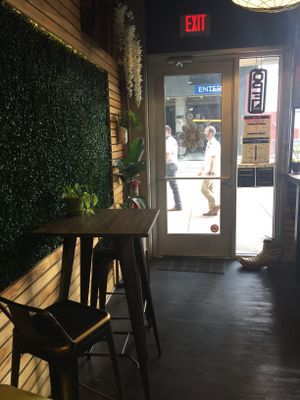 Nice and cool inside.  at E+ROSE Wellness Cafe - Gulch in Nashville