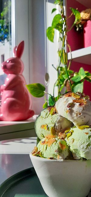 Home made baklava ice cream at Vegan a la Turca in Bodrum