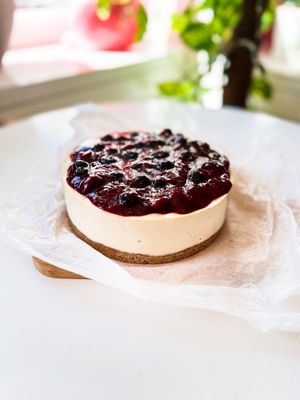 New York style vegan cheesecake  at Vegan a la Turca in Bodrum