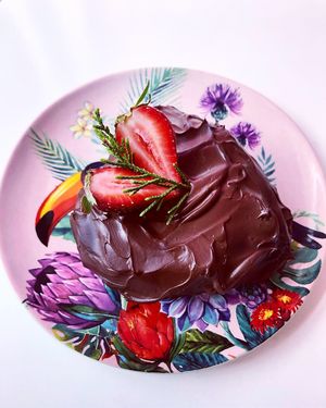 Chocolate cake at Vegan a la Turca in Bodrum