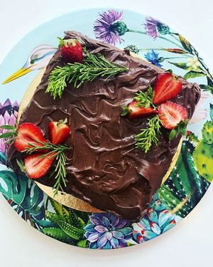 Truffle chocolate cake at Vegan a la Turca in Bodrum