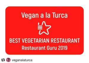 We were awarded for being the best vegetarian restaurant of 2019 🥳 at Vegan a la Turca in Bodrum