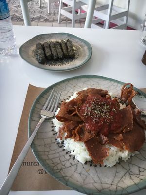 Vegan meat with Rice at Vegan a la Turca in Bodrum