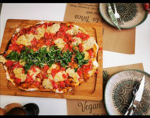 Vegan Pizza! at Vegan a la Turca in Bodrum