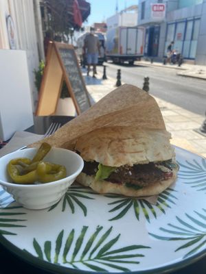 Meatball pitta  at Vegan a la Turca in Bodrum