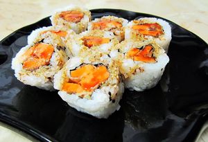 Yam Tempura Roll at Osaka Japanese Restaurant in Sundre