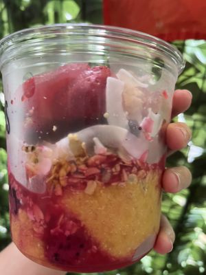 Hot girl summer (I didn’t like this one like the others but that’s because I like them thicker and kinda of chocolatey.  at E+ROSE Wellness Cafe - Brentwood in Brentwood