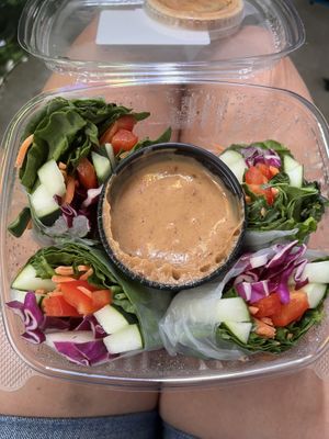 Spring rolls! I highly advice to split these between at least two people because they are SO filling! If you’re super hungry, go for it.  at E+ROSE Wellness Cafe - Brentwood in Brentwood