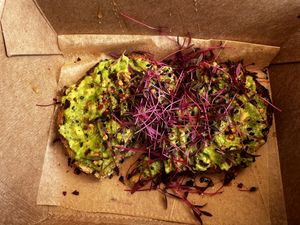 Fire Flour Toast  at E+ROSE Wellness Cafe - Brentwood in Brentwood