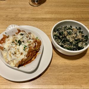 Spaghetti Squash Casserole with Tuscan Kale Salad at True Food Kitchen in The Woodlands