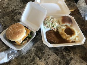 Beyond Burger and the salsberry steak dinner!  at DeVine Delights in Rapid City