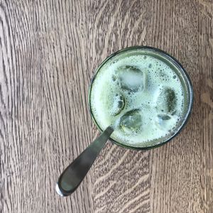 Iced Matcha Latte - yum! at Sasu Juice Bar in Zurich