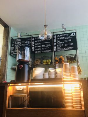 the menu at Sasu Juice Bar in Zurich