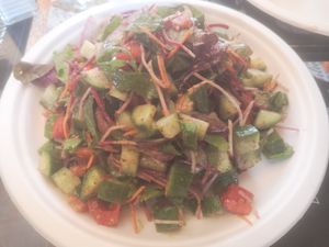 Salad at Vegan Xpress in Mitzpe Ramon