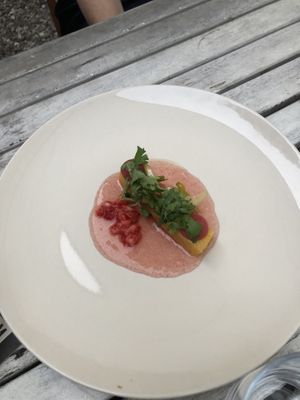 kind of a corn / polenta pâté   at Wir Komplizen in Frankfurt