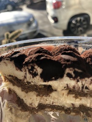 Tiramisu layers   at Radagast Vegan Bakery in Rome