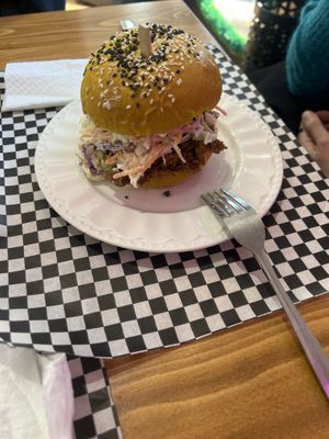 Burger   at Radagast Vegan Bakery in Rome