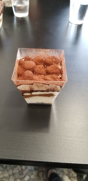 Vegan tiramisu at Radagast Vegan Bakery in Rome