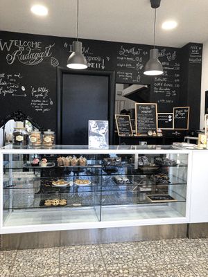 Inside at Radagast Vegan Bakery in Rome