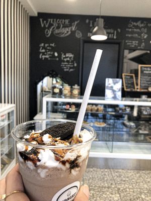 Oreo milkshake  at Radagast Vegan Bakery in Rome