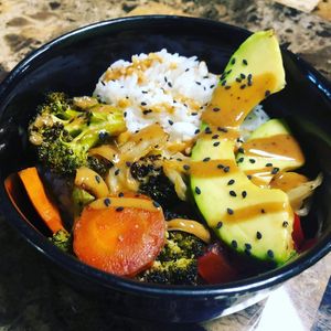 Asian Stir Fry Buddha Bowl at Total Evolution in Warren