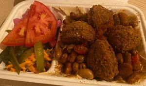 full super plate  at Mazaya Falafel - Starowiślna in Krakow