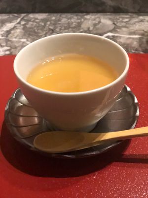 Turnip pudding. I wasn’t a fan of this.  at Sougo in Tokyo