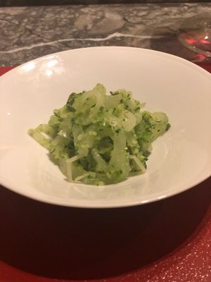 Green salad/pasta. Very fresh at Sougo in Tokyo