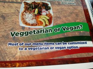 Adaptable menu at La Cabana de Raya in Astoria