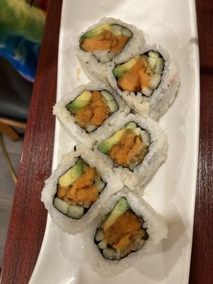 Sweet potato sushi   at Crystal Fish in Monterey