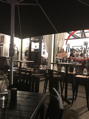 Restaurant at night, taken from outside seating. at La Bussola in West Singapore