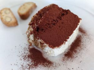 Tiramisu cake at La Bussola in West Singapore